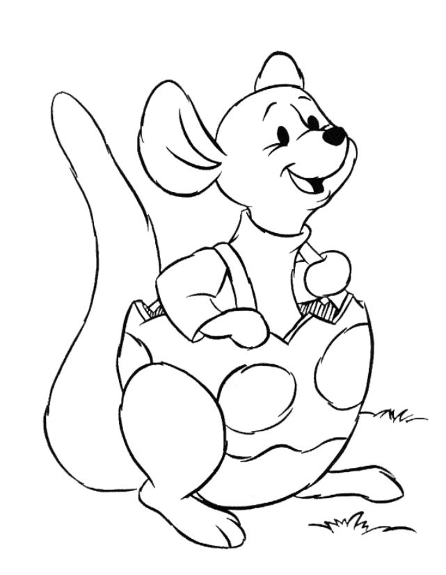 coloriage petit gourou deguise en oeuf de paques